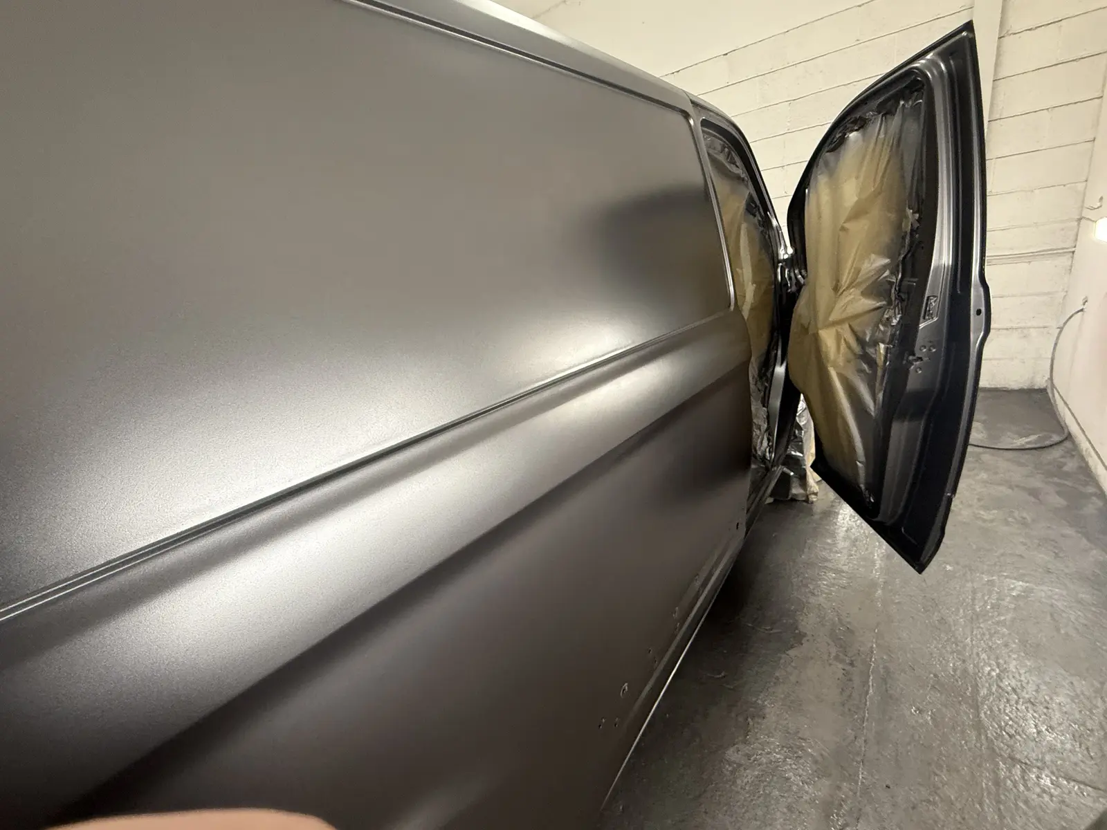 Ford Transit Custom receiving a graphite paint finish